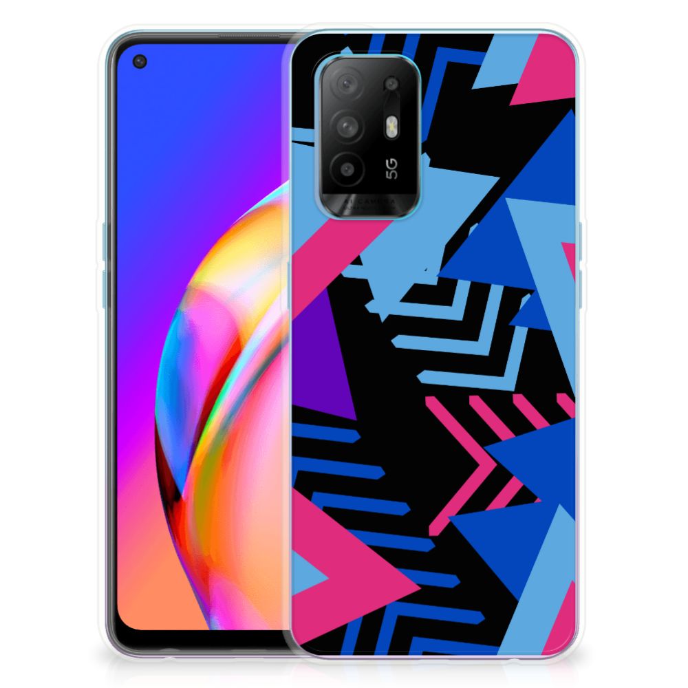 OPPO A94 5G | Reno5 Z TPU Hoesje Funky Triangle B2C Telecom