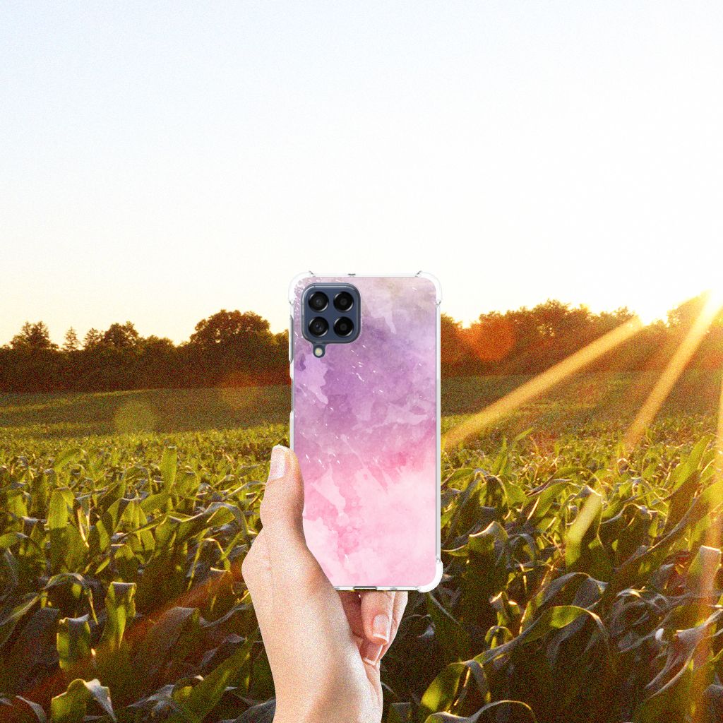 Back Cover Samsung Galaxy M53 Pink Purple Paint B2C Telecom