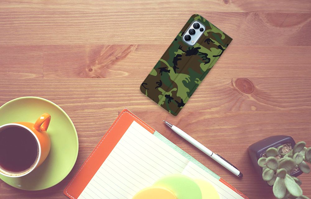 OPPO Find X3 Lite Hoesje met Magneet Army Dark - B2C Telecom