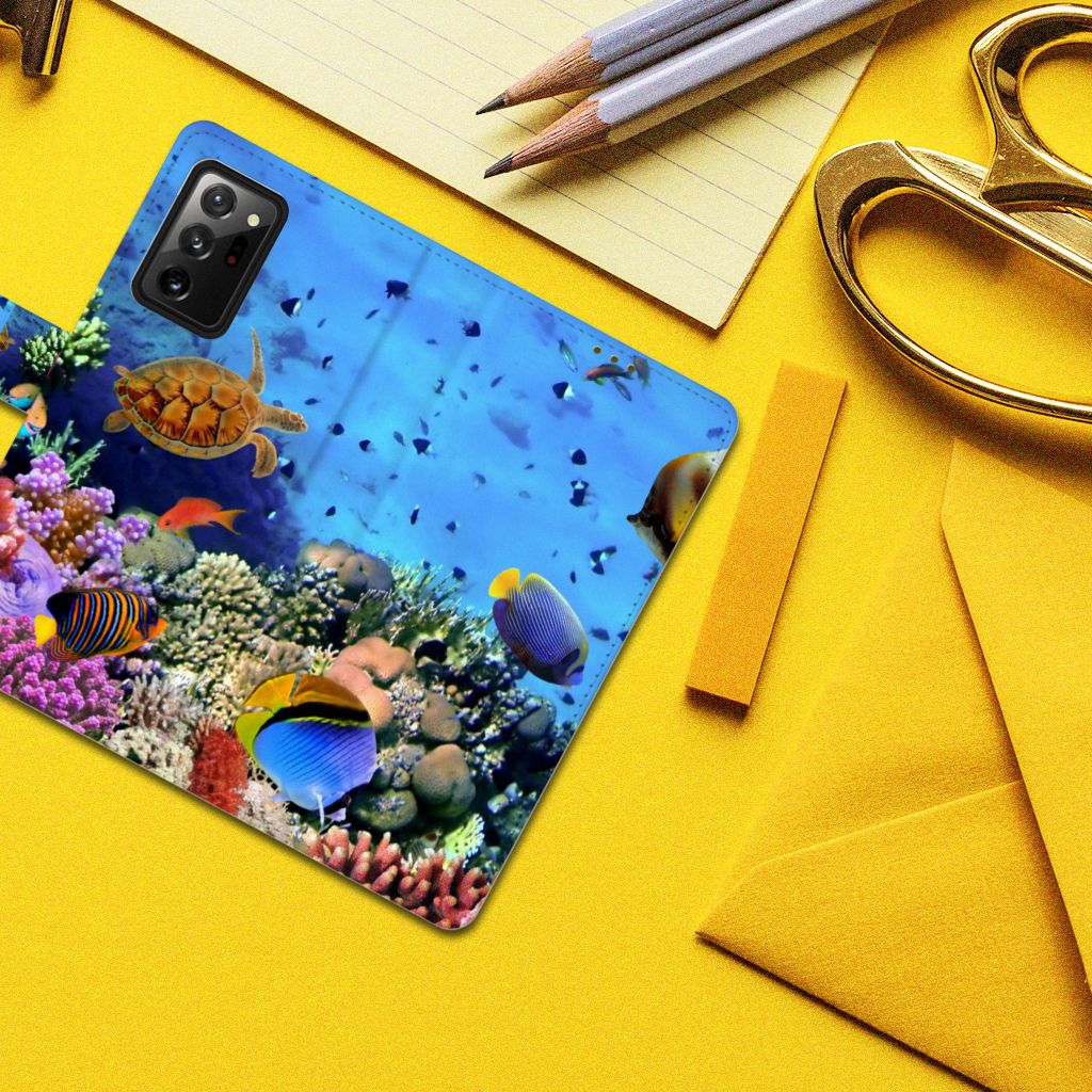 Samsung Galaxy Note20 Ultra Telefoonhoesje met Pasjes Vissen