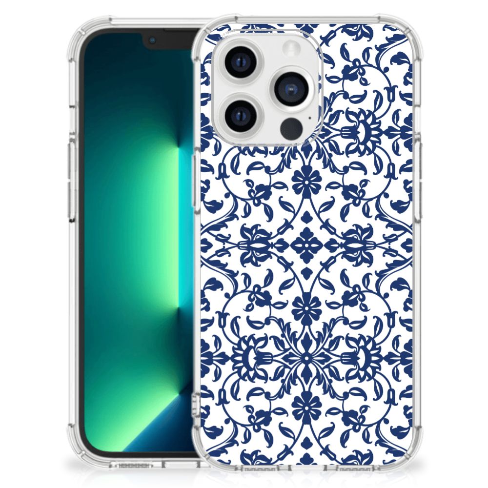 iPhone 13 Pro Max Case Flower Blue