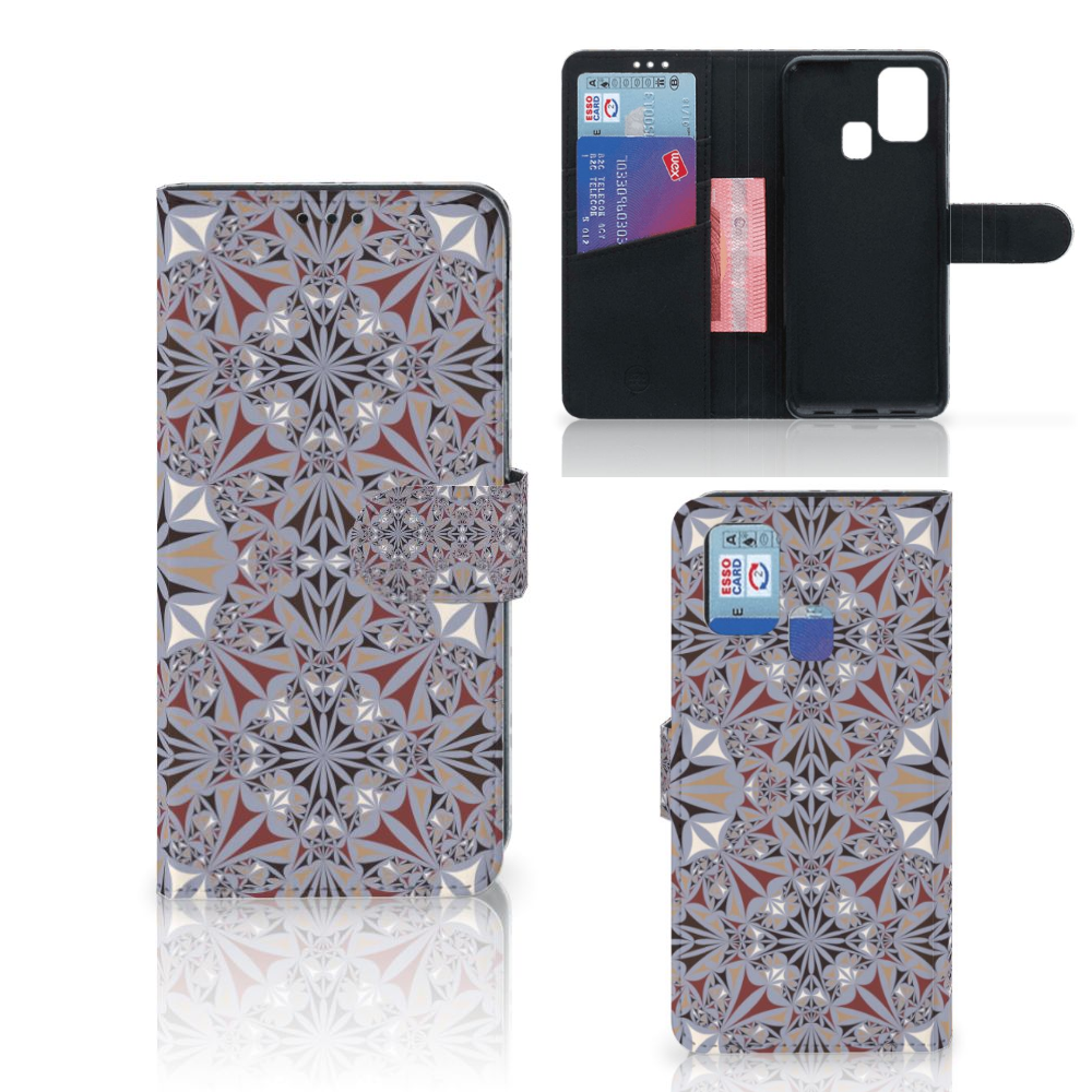 Samsung Galaxy M31 Bookcase Flower Tiles