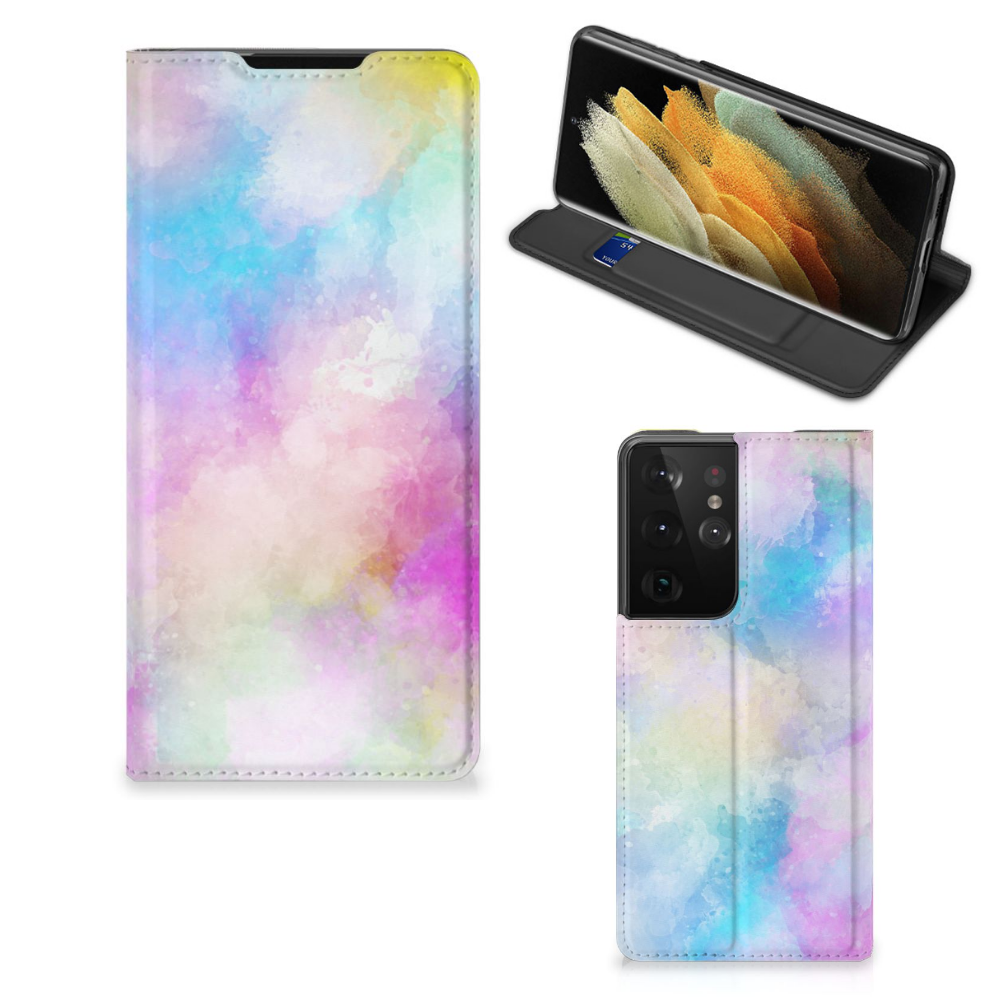 Bookcase Samsung Galaxy S21 Ultra Watercolor Light - B2C Telecom
