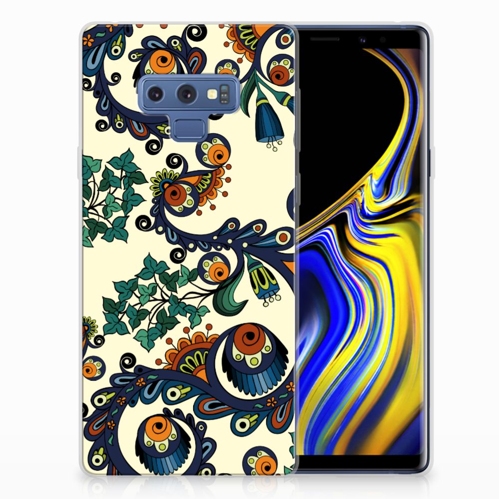 Siliconen Hoesje Samsung Galaxy Note 9 Barok Flower