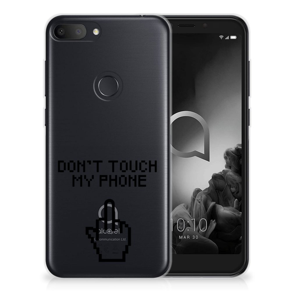 Alcatel 1S (2019) Silicone-hoesje Finger Don't Touch My Phone