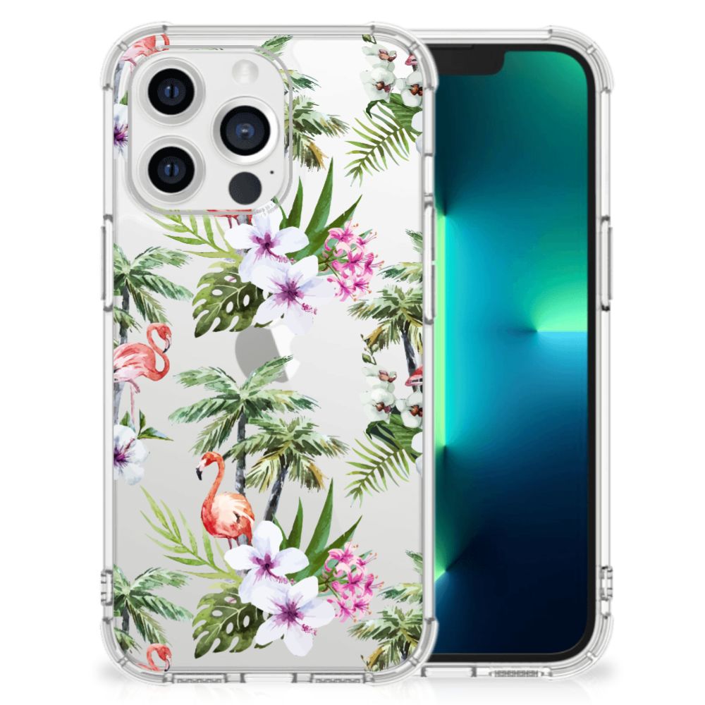 Apple iPhone 13 Pro Case Anti-shock Flamingo Palms B2C Telecom
