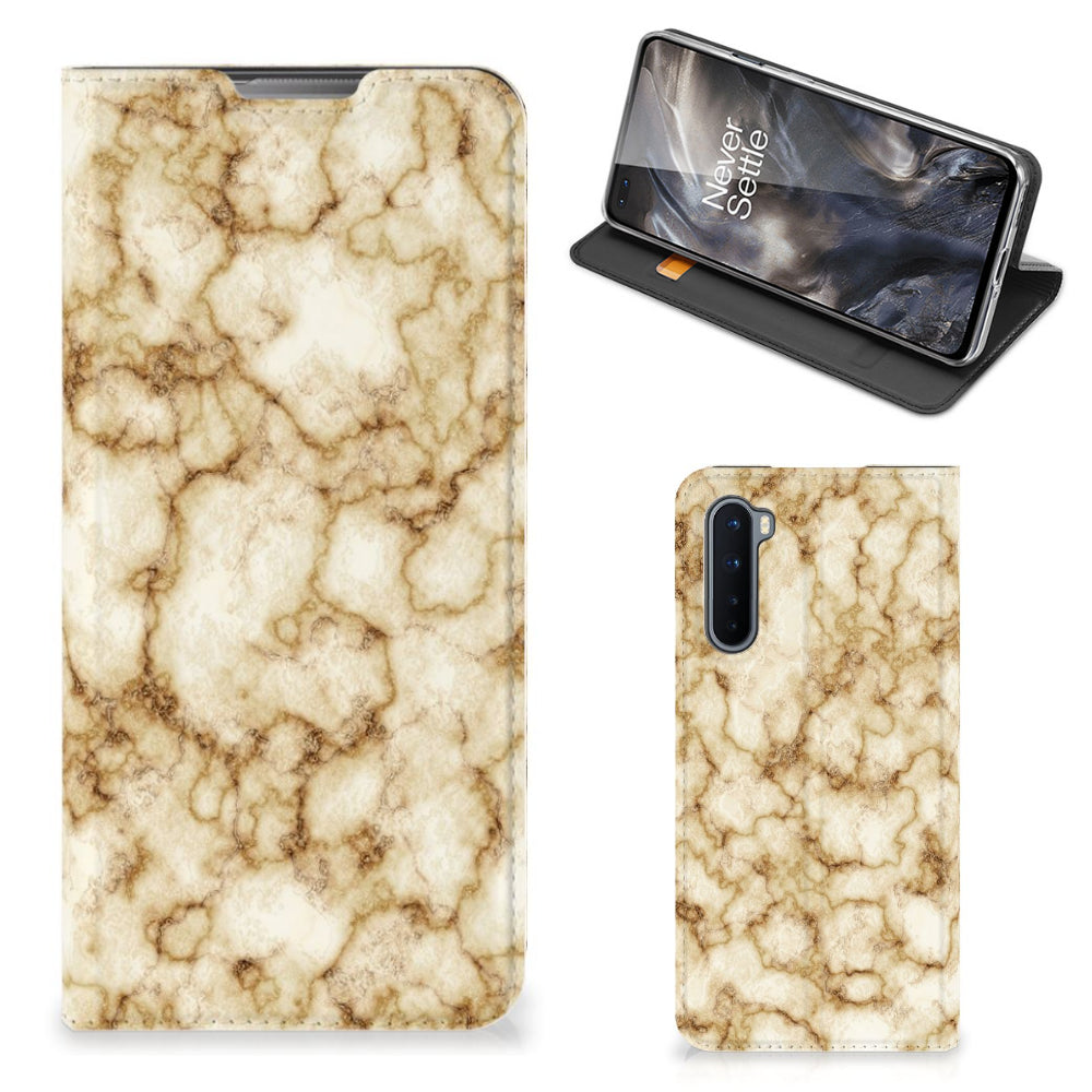 OnePlus Nord Standcase Marmer Goud