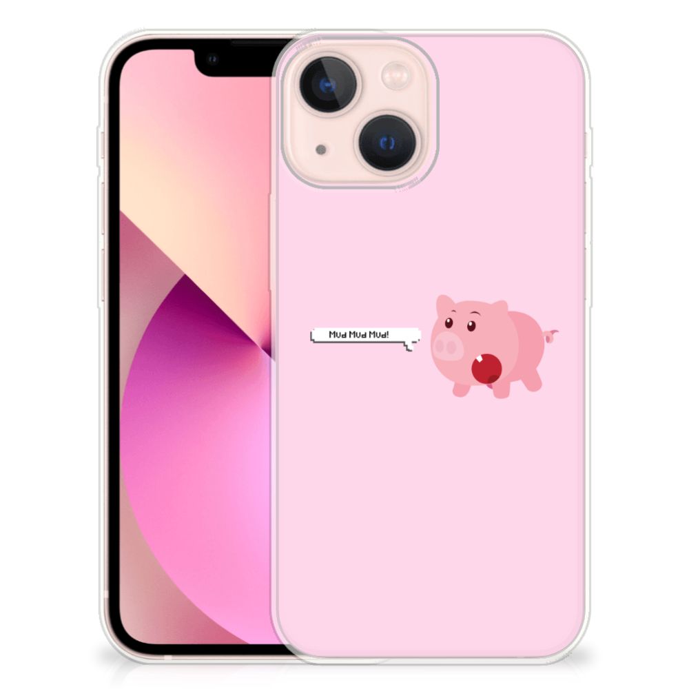 iPhone 13 mini Telefoonhoesje met Naam Pig Mud
