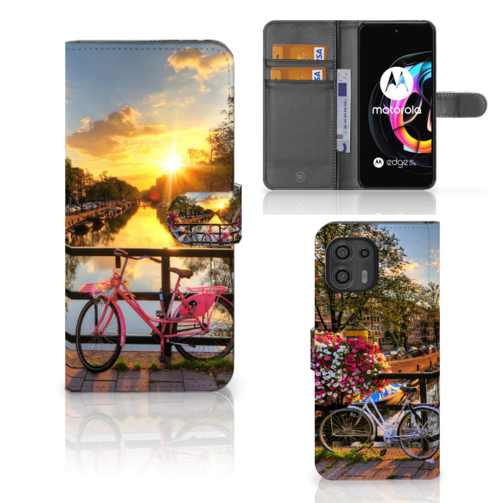 Motorola Edge 20 Lite Flip Cover Amsterdamse Grachten