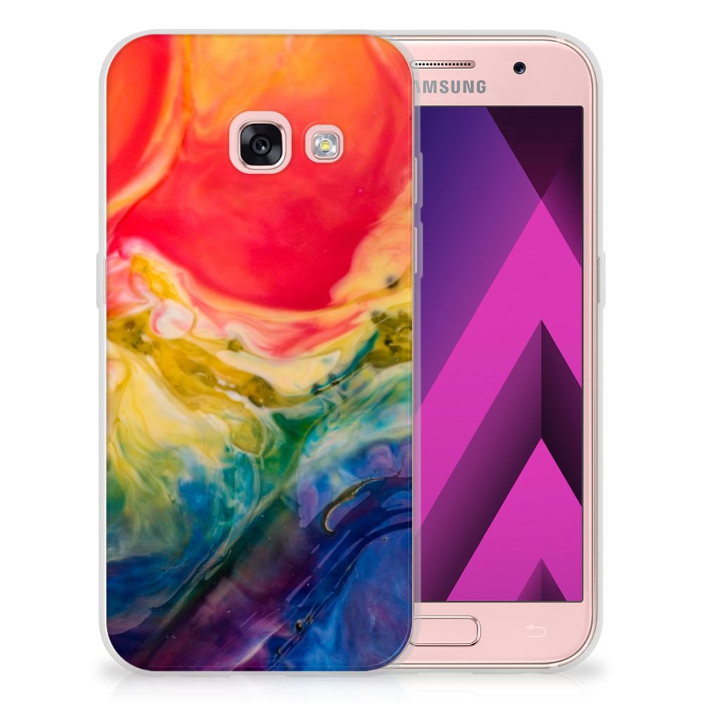 Hoesje maken Samsung Galaxy A3 2017 Watercolor Dark