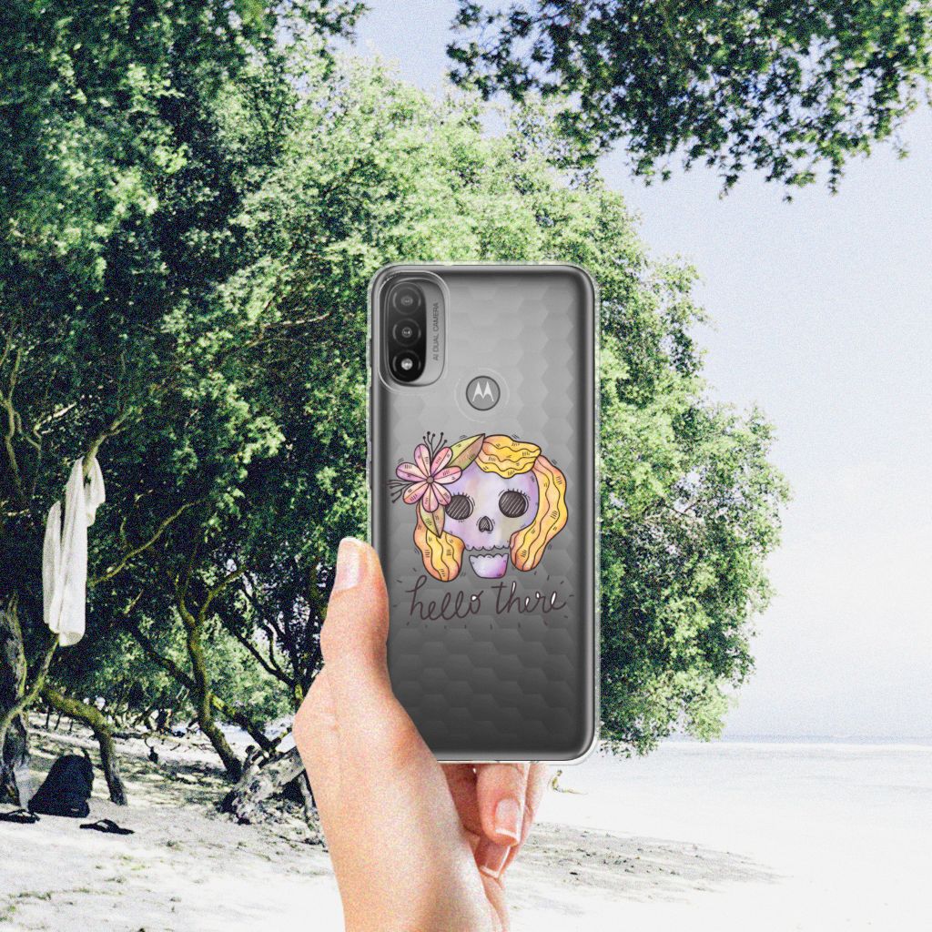 Silicone Back Case Motorola Moto E20 | E40 Boho Skull B2C Telecom