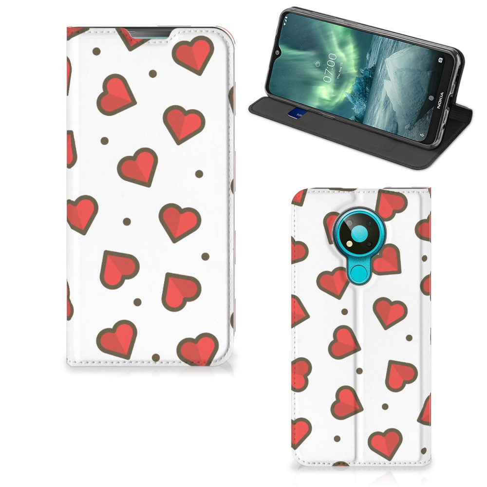 Nokia 3.4 Hoesje met Magneet Hearts - B2C Telecom