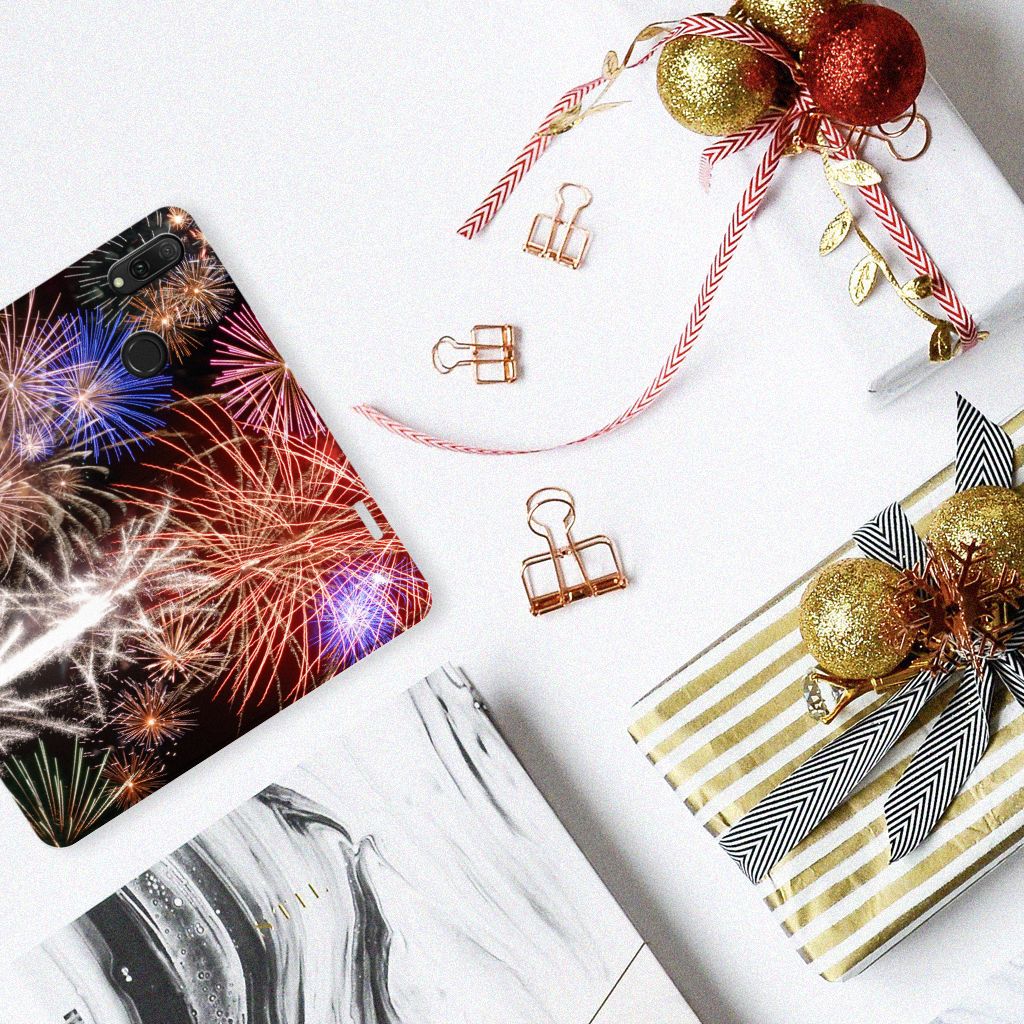 Huawei Y7 hoesje Y7 Pro (2019) Hippe Standcase Vuurwerk