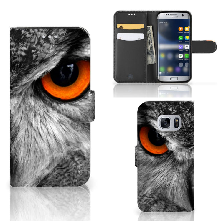 Samsung Galaxy S7 Telefoonhoesje met Pasjes Uil