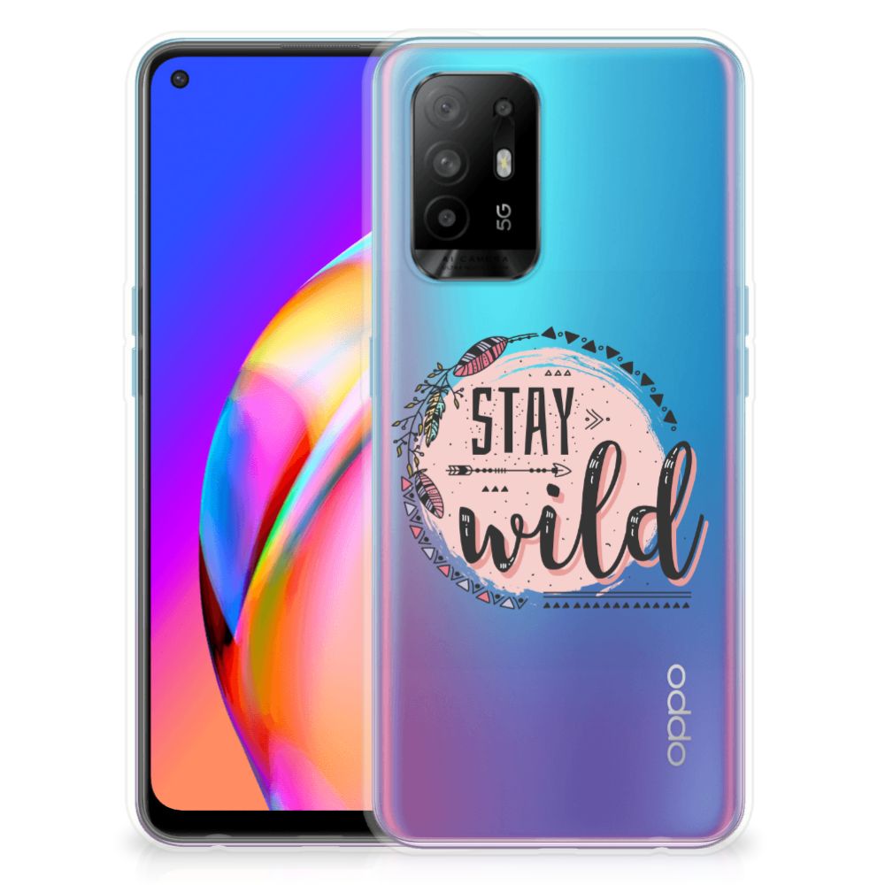 OPPO A94 5G | Reno5 Z Telefoonhoesje met Naam Boho Stay Wild B2C Telecom