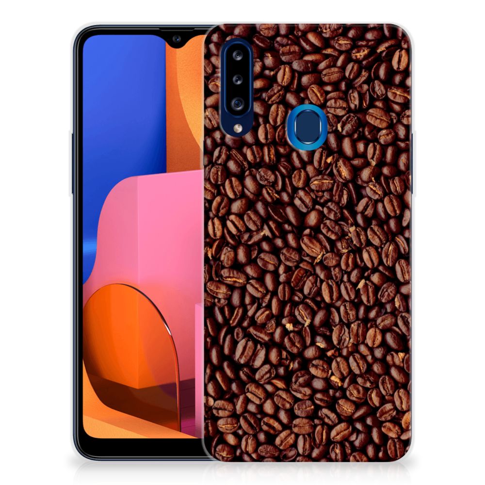 Samsung Galaxy A20s Siliconen Case Koffiebonen