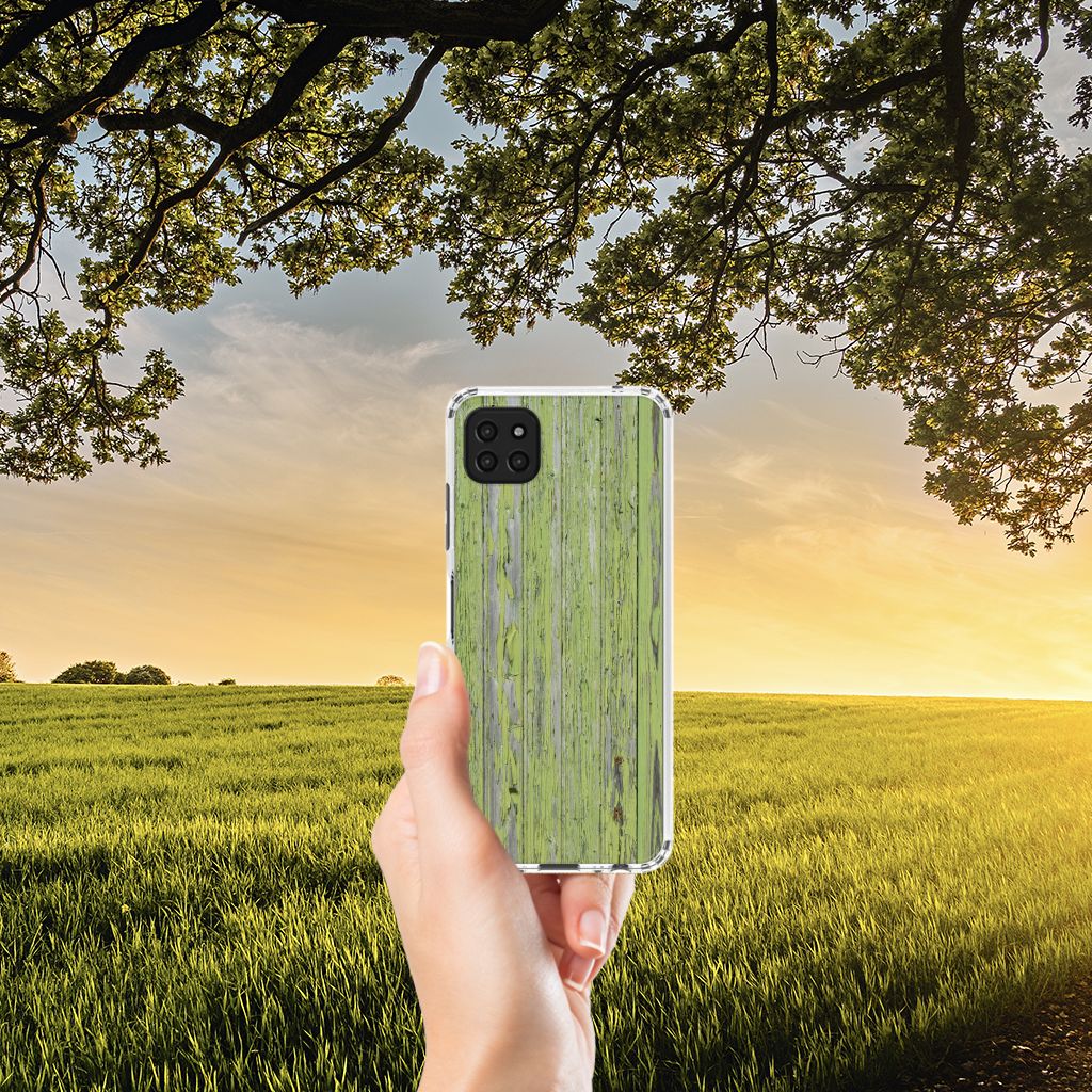 Samsung Galaxy A22 5G Stevig Telefoonhoesje Green Wood B2C Telecom