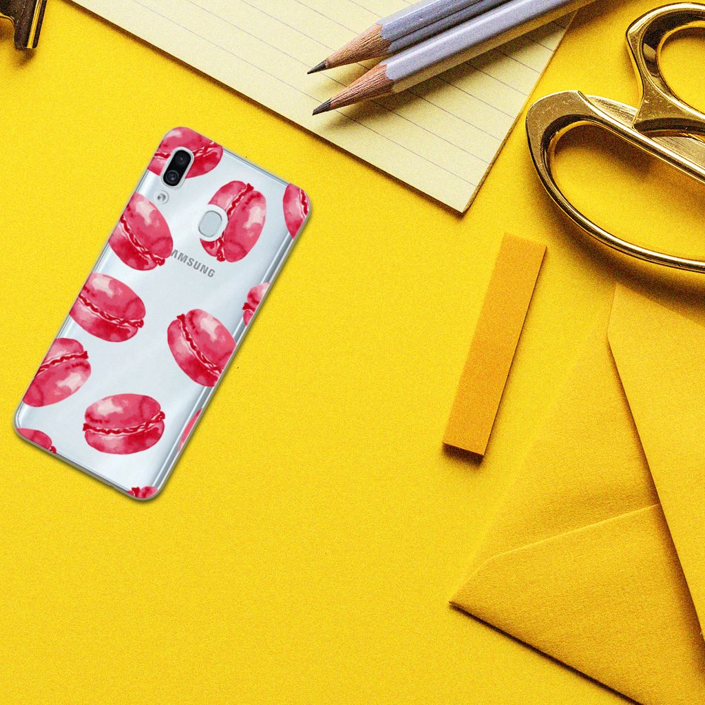 Samsung Galaxy A30 Siliconen Case Pink Macarons