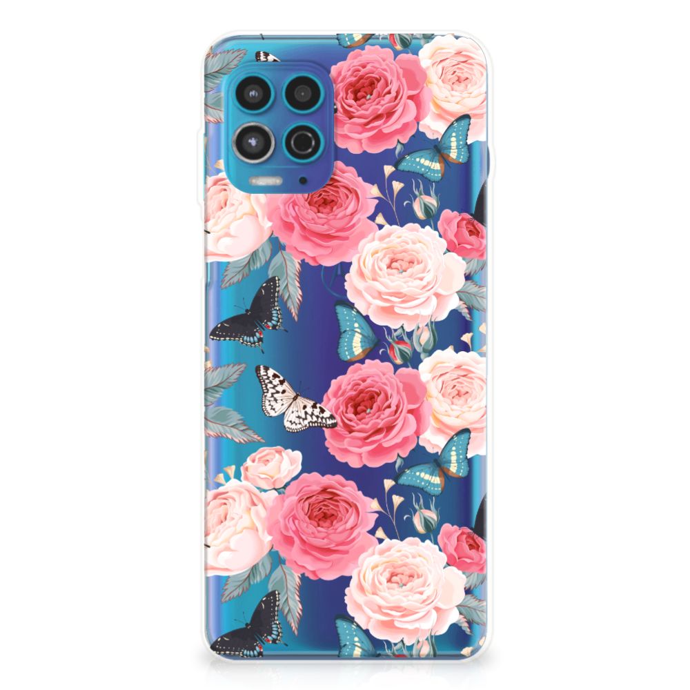 Motorola Moto G100 TPU Case Butterfly Roses