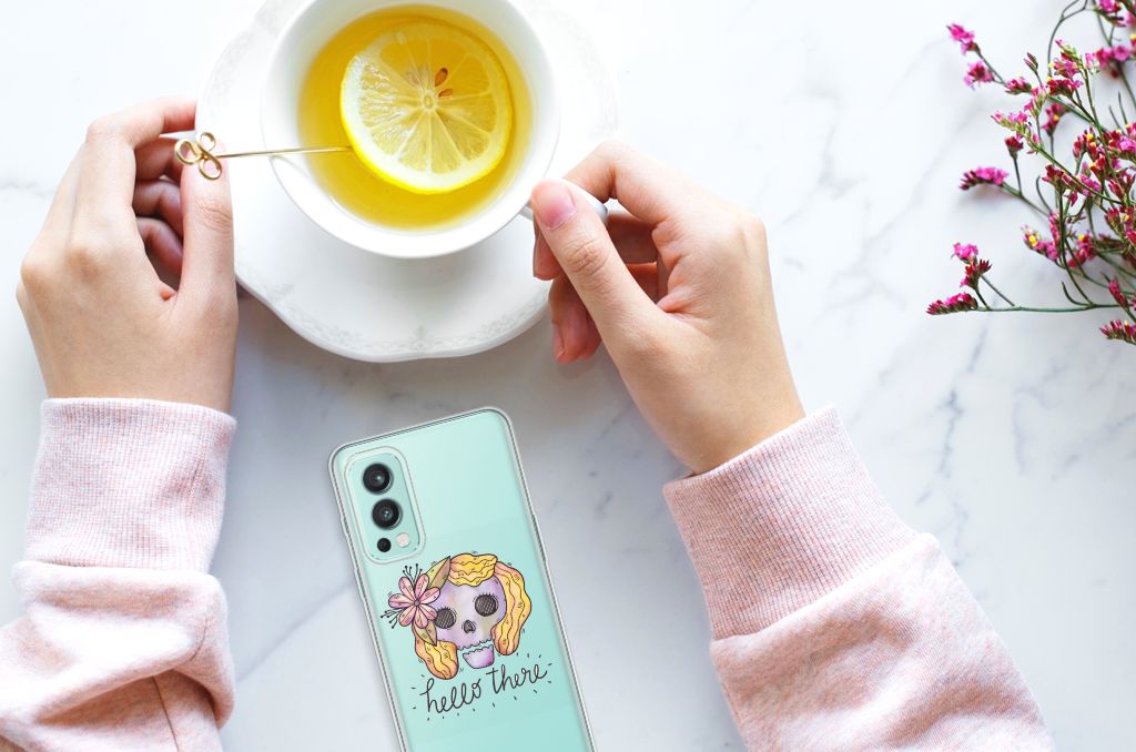 Silicone Back Case OnePlus Nord 2 5G Boho Skull B2C Telecom