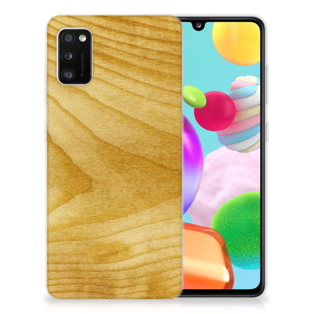 Samsung Galaxy A41 Bumper Hoesje Licht Hout B2C Telecom