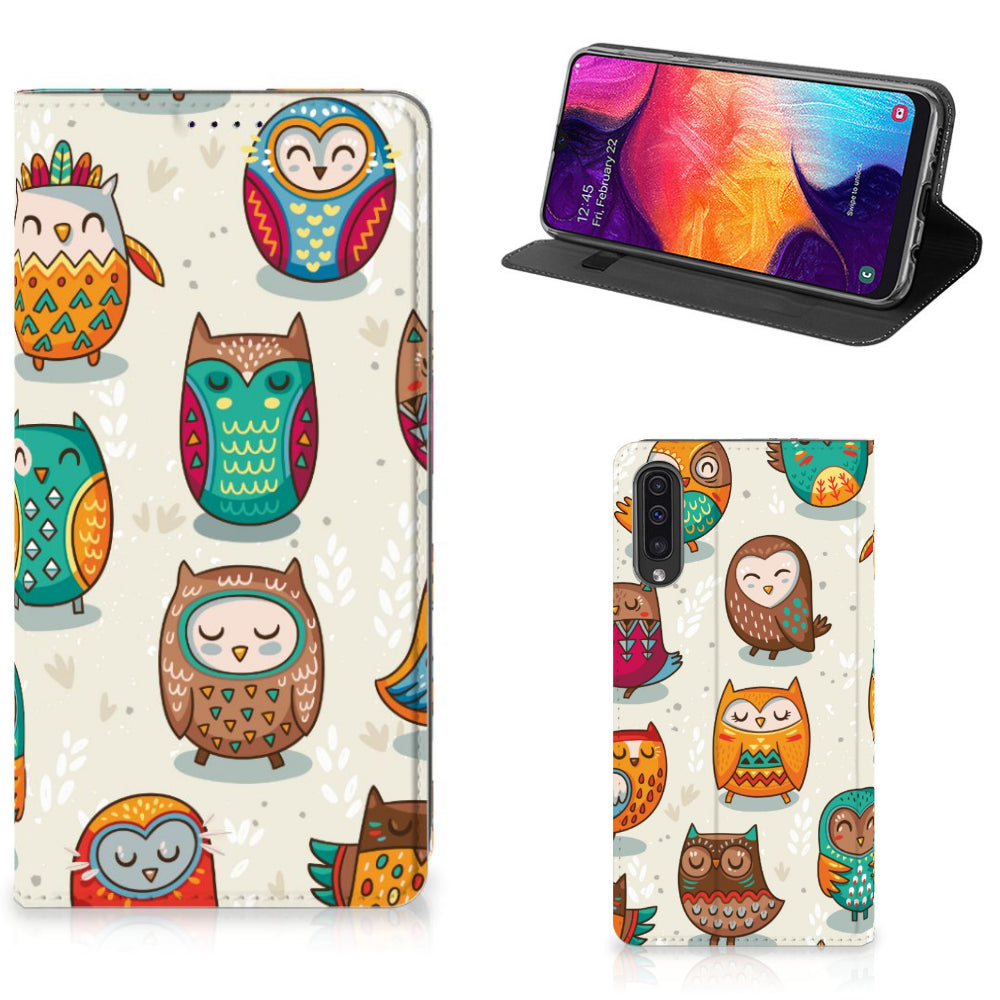Samsung Galaxy A50 Hoesje maken Vrolijke Uilen