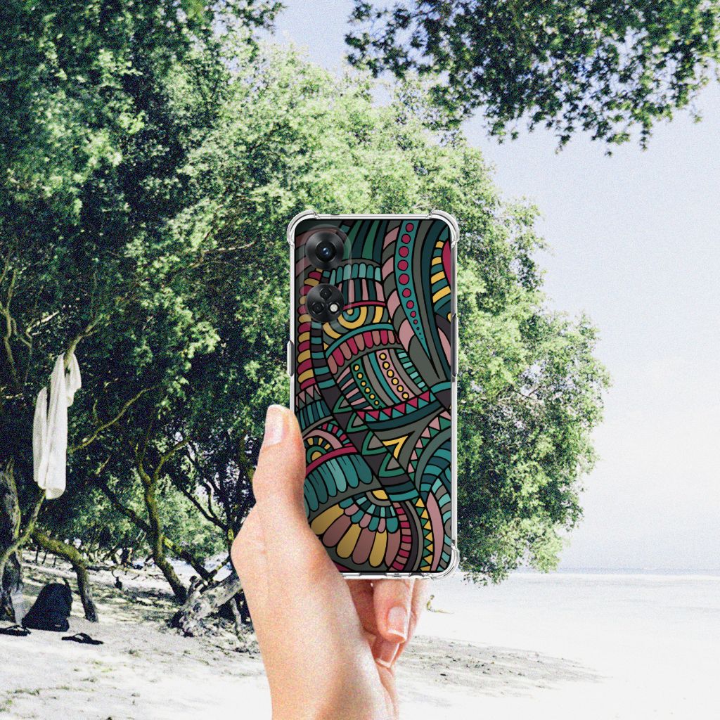 OPPO Reno8 T 4G Doorzichtige Silicone Hoesje Aztec B2C Telecom