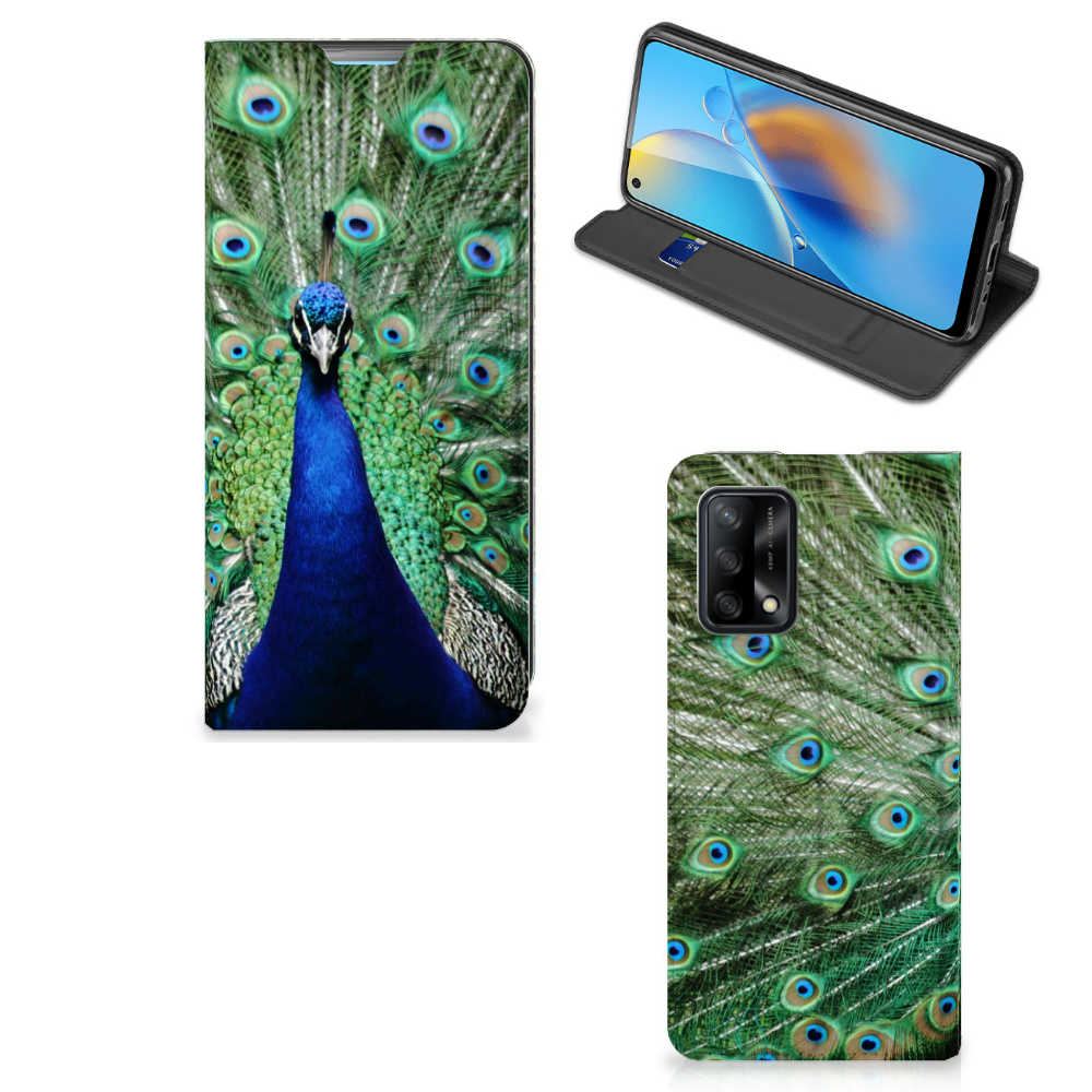OPPO A74 4G Hoesje maken Pauw - B2C Telecom