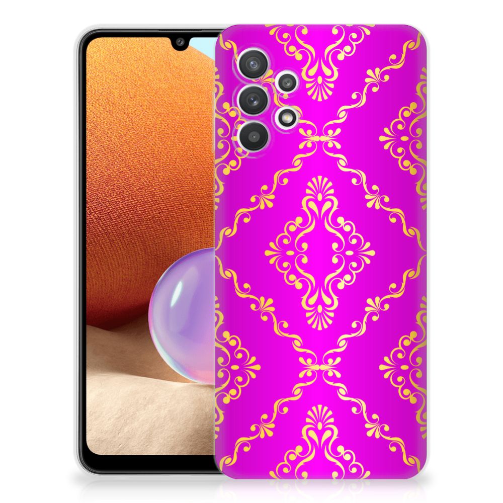 Siliconen Hoesje Samsung Galaxy A32 4G | A32 5G Enterprise Editie Barok Roze B2C Telecom