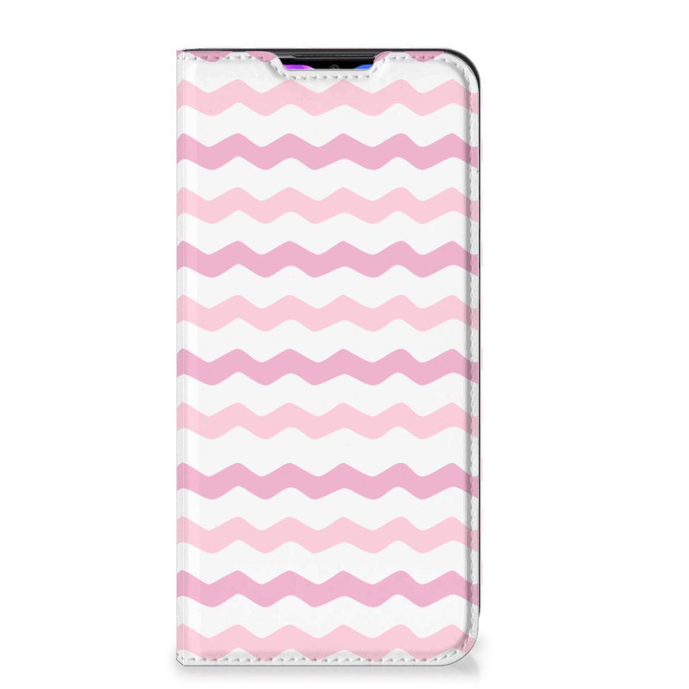 Xiaomi Redmi 9 Hoesje met Magneet Waves Roze - B2C Telecom
