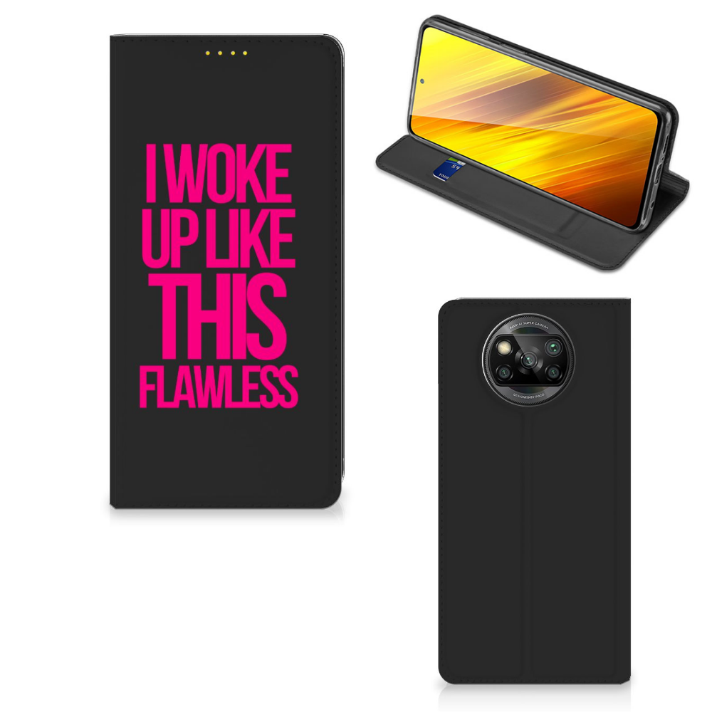 Xiaomi Poco X3 Pro | Poco X3 Hoesje met tekst Woke Up - Origineel Cadeau Zelf Maken - B2C Telecom