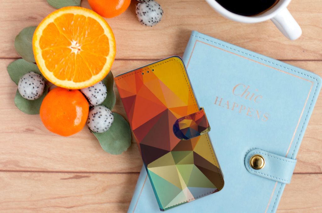 OPPO A91 | Reno3 Book Case Polygon Color