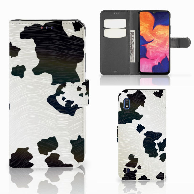 Samsung Galaxy A10 Telefoonhoesje met Pasjes Koeienvlekken