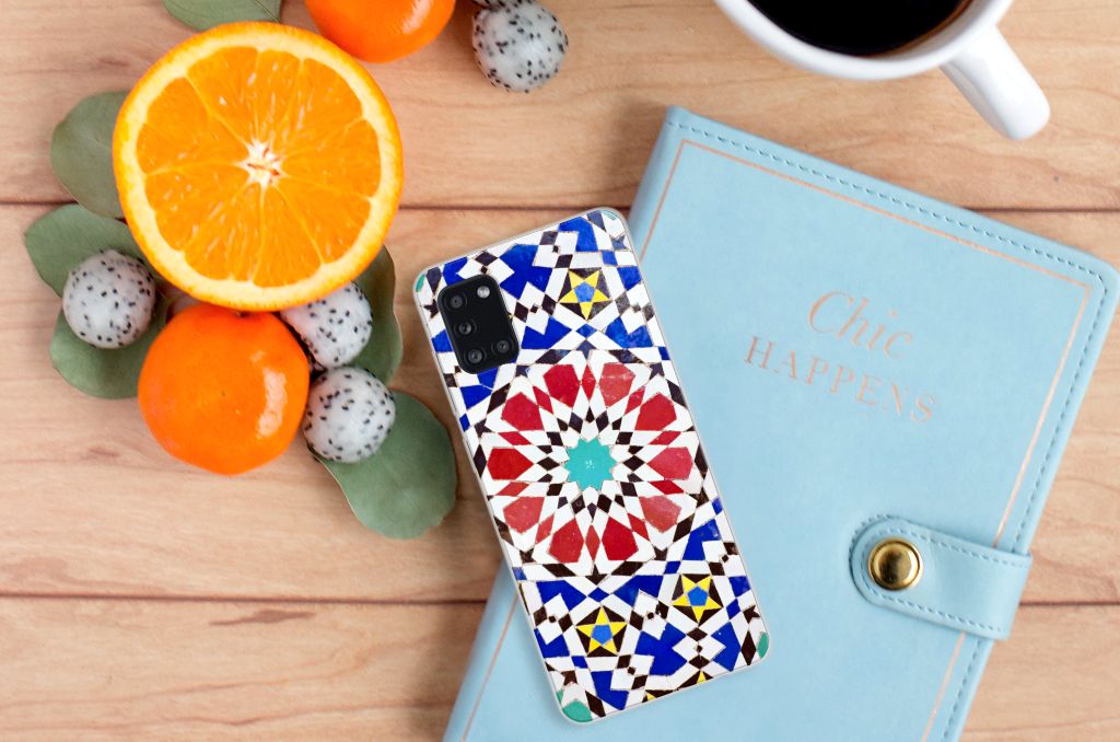 Samsung Galaxy A31 TPU Siliconen Hoesje Mozaïek B2C Telecom