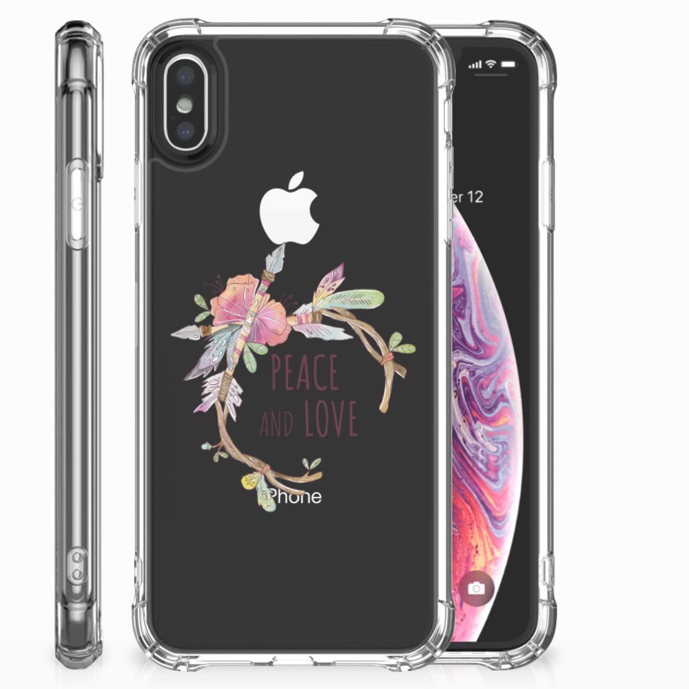 Apple iPhone Xs Max Stevig Bumper Hoesje Boho Text