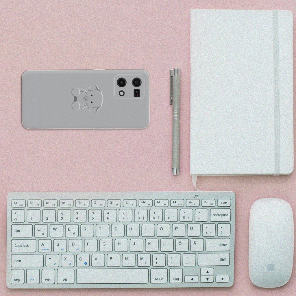 OPPO Reno7 4G Telefoonhoesje met Naam Grijs Baby Olifant B2C Telecom