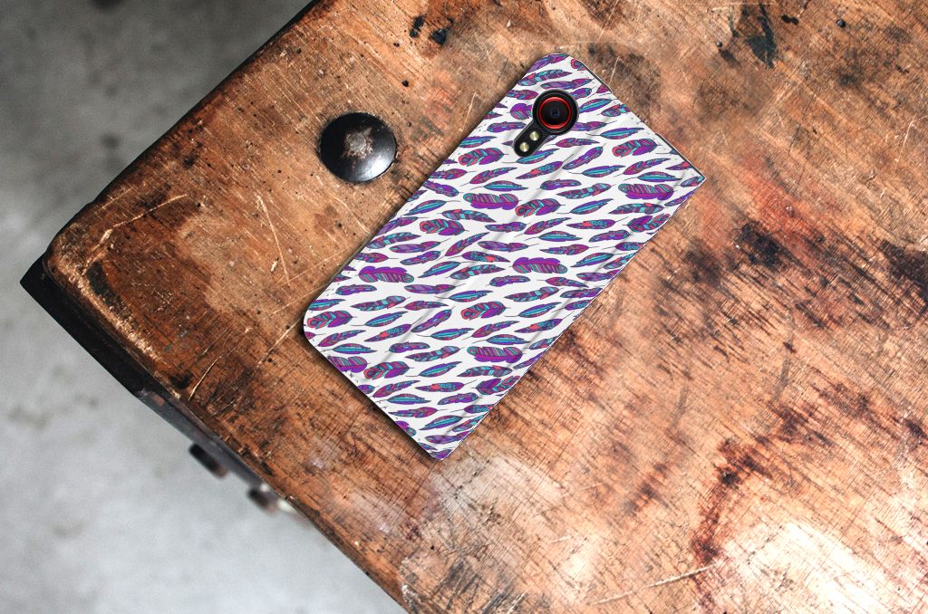 Samsung Galaxy Xcover 5 Hoesje met Magneet Feathers Color - B2C Telecom