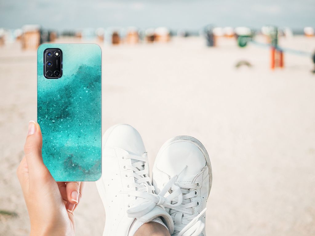 Hoesje maken OPPO A52 | A72 Painting Blue B2C Telecom