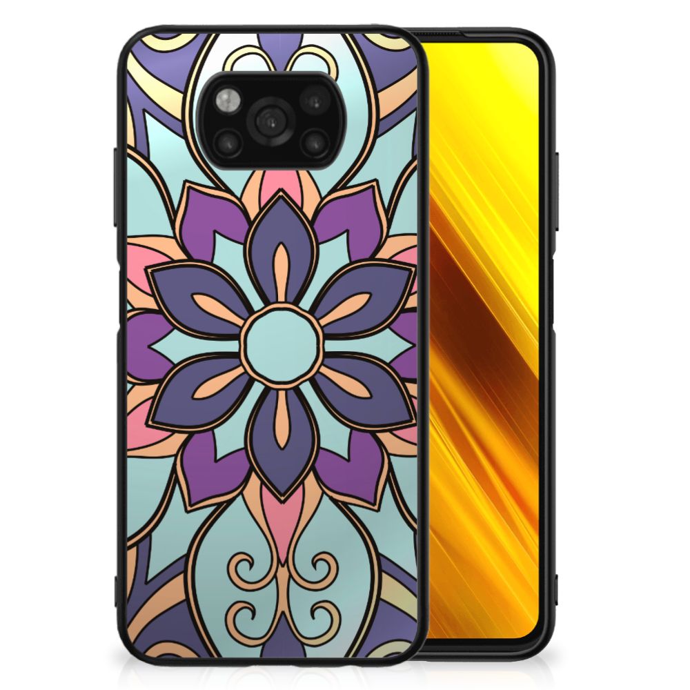 Xiaomi Poco X3 | X3 Pro Bloemen Hoesje Purple Flower B2C Telecom