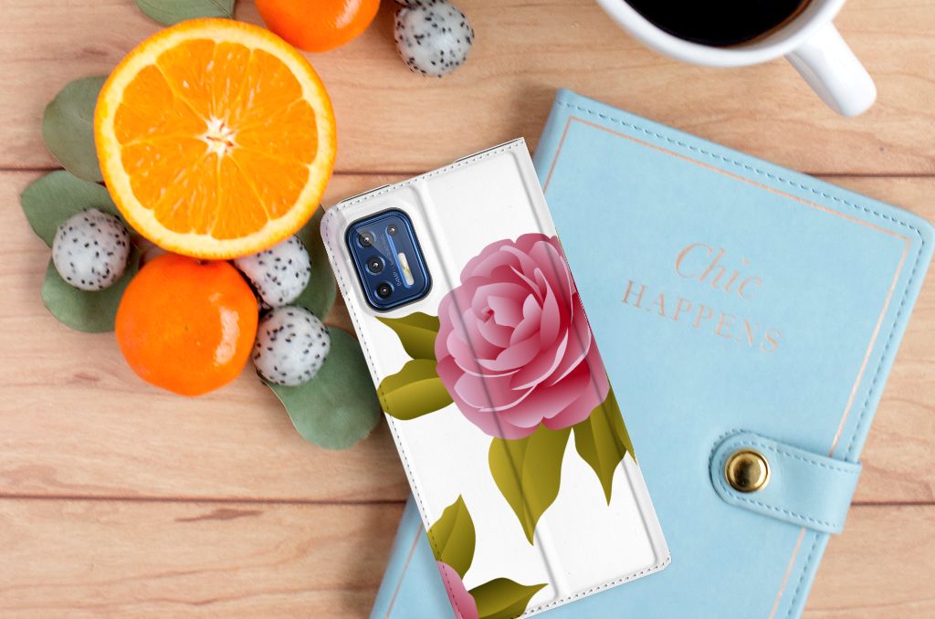 Motorola Moto G9 Plus Smart Cover Roses
