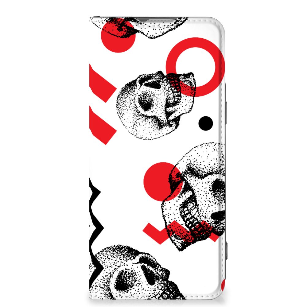 Mobiel BookCase OnePlus Nord 2T Skull Red - B2C Telecom