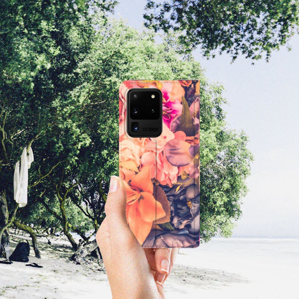 Samsung Galaxy S20 Ultra Smart Cover Bosje Bloemen - B2C Telecom