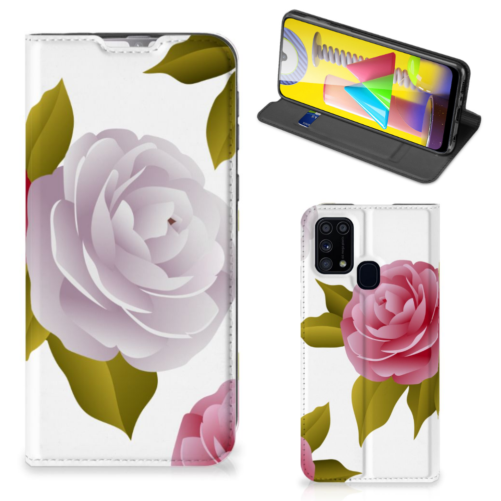 Samsung Galaxy M31 Smart Cover Roses - B2C Telecom