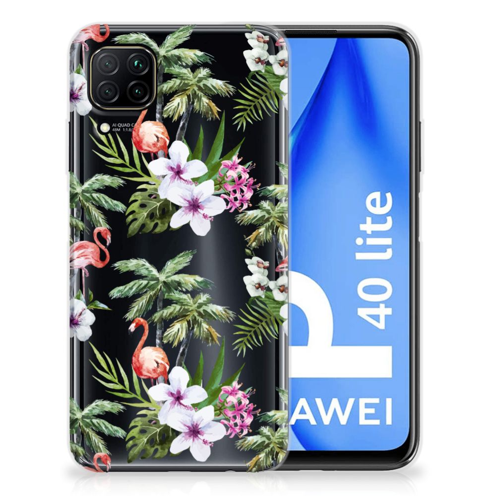 Huawei P40 Lite TPU Hoesje Flamingo Palms B2C Telecom