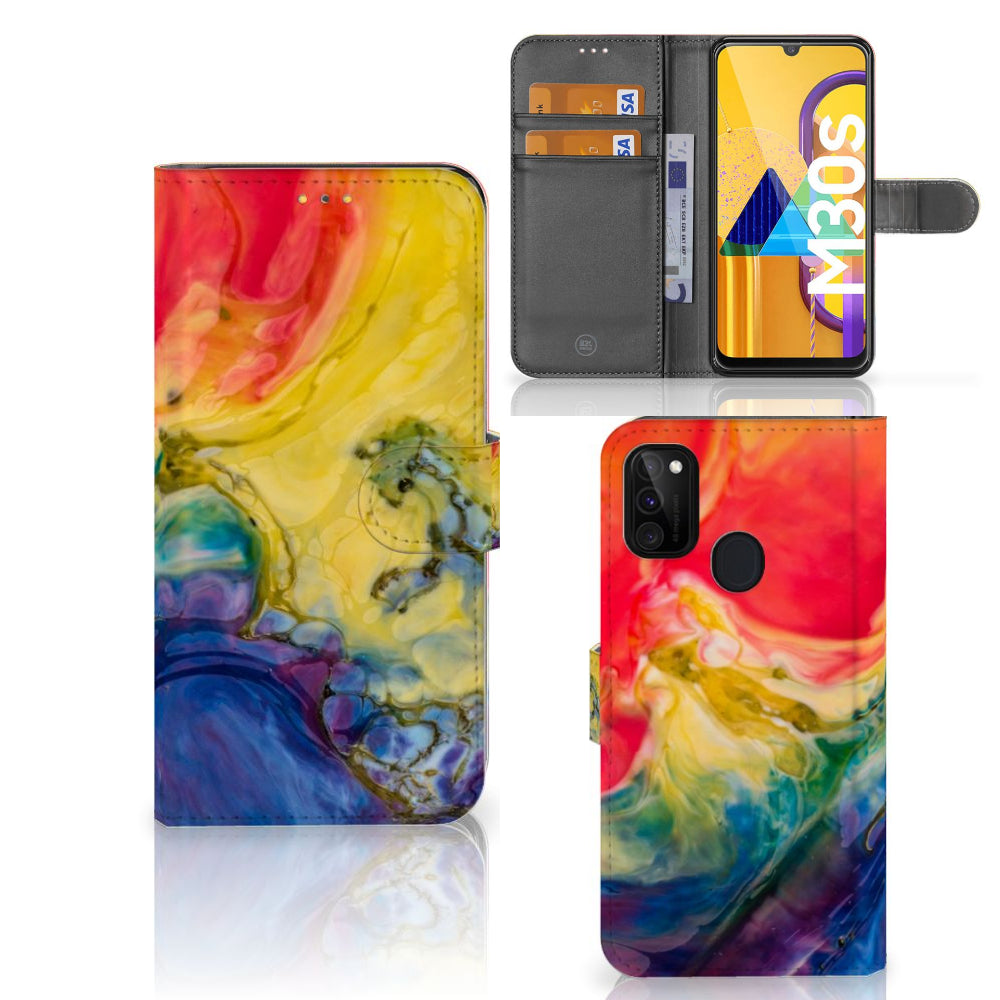Hoesje Samsung Galaxy M21 | M30s Watercolor Dark