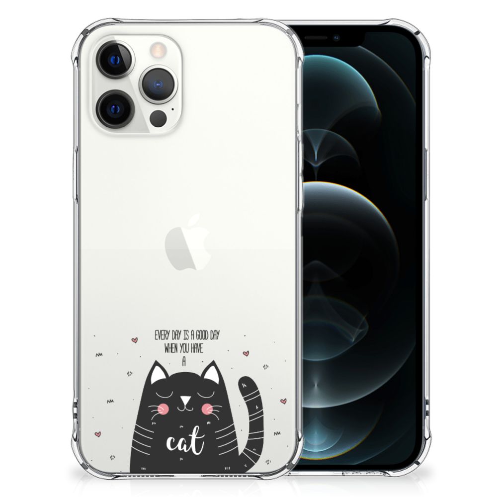 iPhone 12 Pro Max Stevig Bumper Hoesje Cat Good Day B2C Telecom