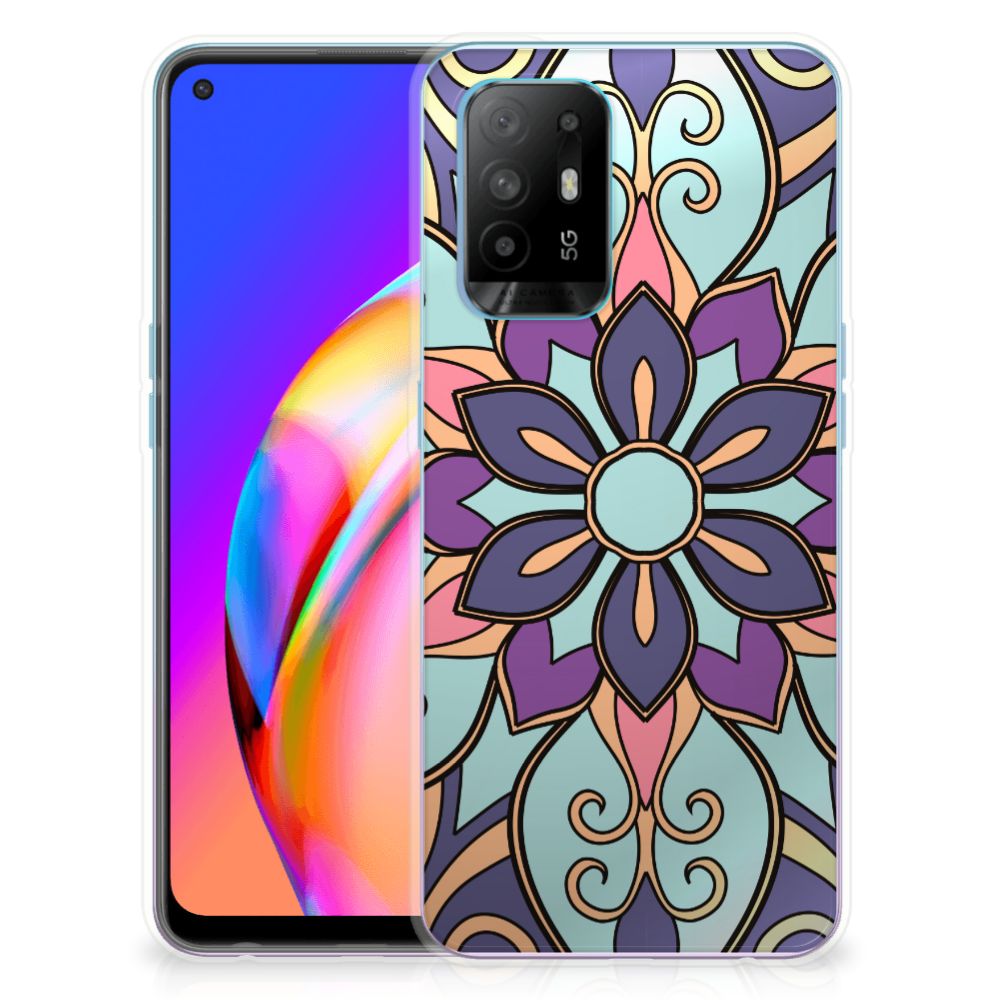 OPPO A94 5G | Reno5 Z TPU Case Purple Flower B2C Telecom