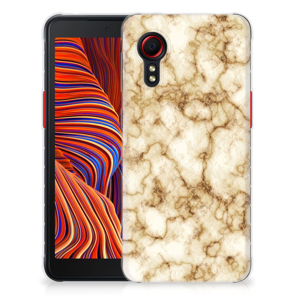 Samsung Galaxy Xcover 5 TPU Siliconen Hoesje Marmer Goud B2C Telecom