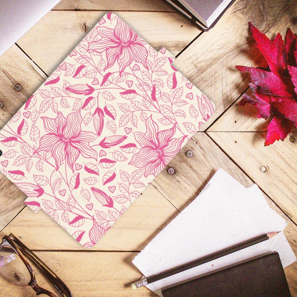 Samsung Galaxy Tab S6 Lite | S6 Lite (2022) Tablet Cover Pink Flowers