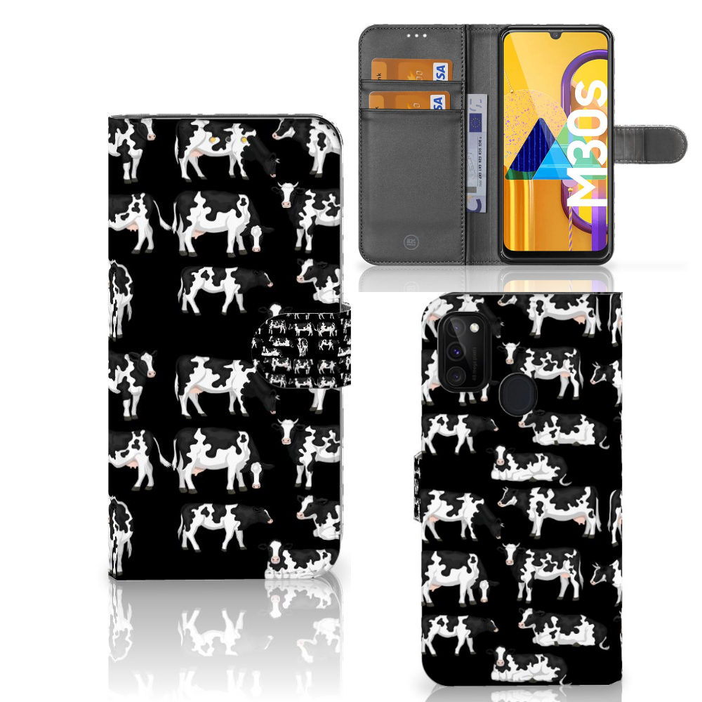 Samsung Galaxy M21 | M30s Telefoonhoesje met Pasjes Koetjes